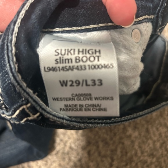 Ladies silver high slim boot. . Size w29/L33. Excellent condition. - Picture 3 of 3